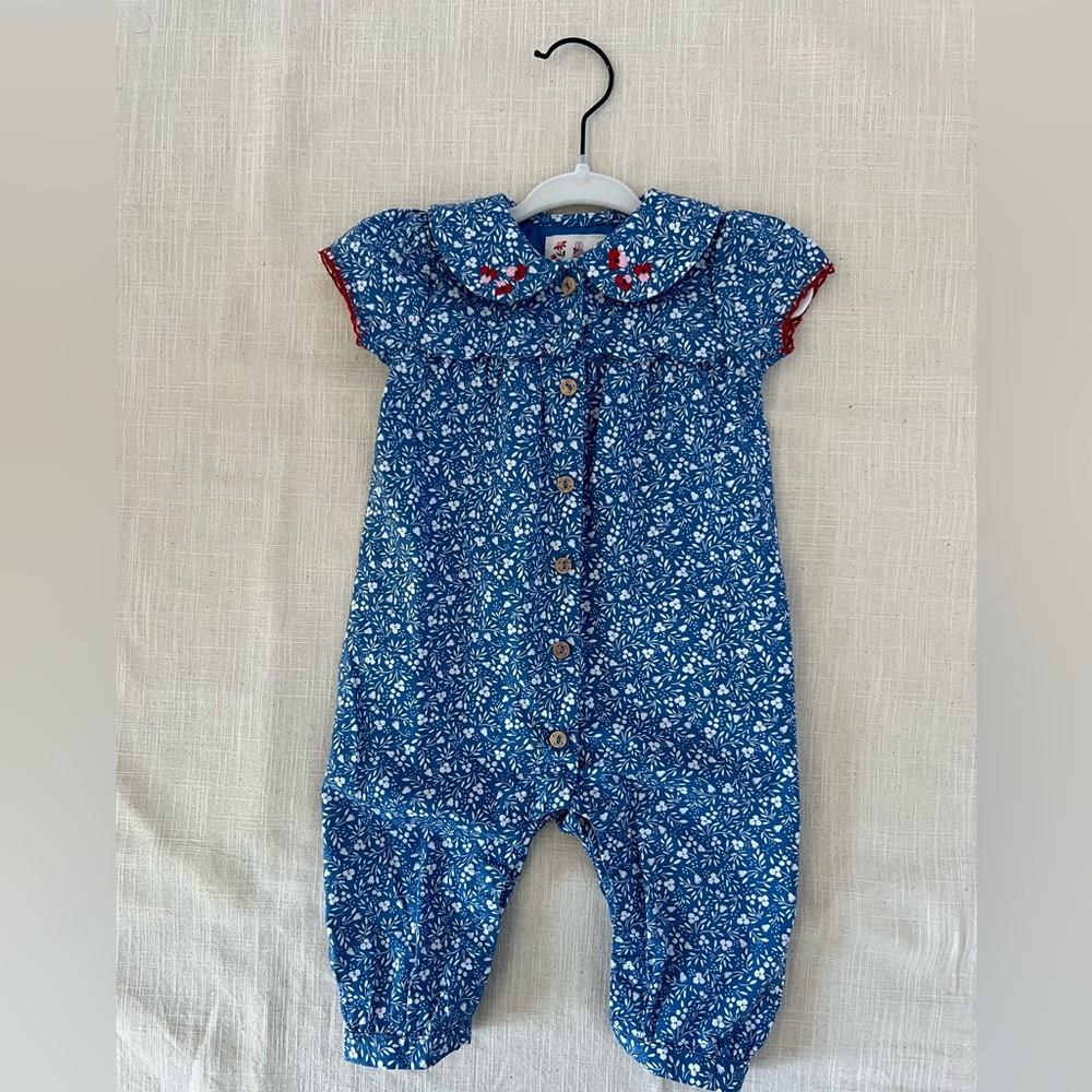 Blue Floral Kids Bodysuit